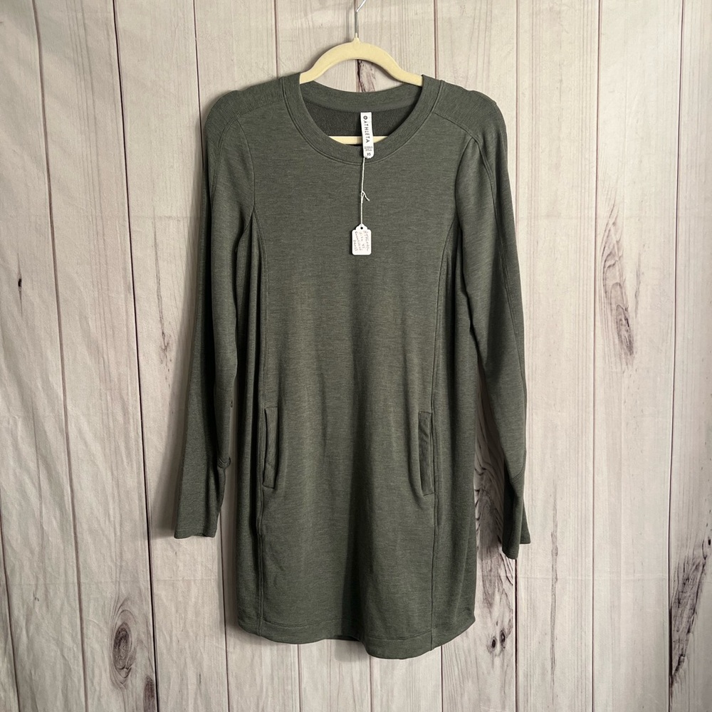 Athleta Olive Long Sleeve  Dress/Top